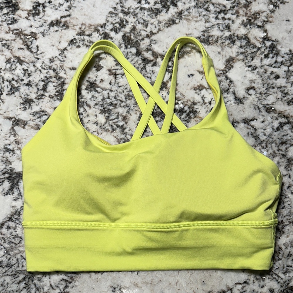 Lululemon Athletica Vibrant Yellow Sports Bra